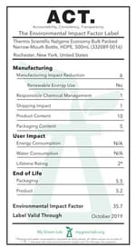 Nalgene™ Narrow-Mouth Economy HDPE Bottles: Bulk Pack, Assembled